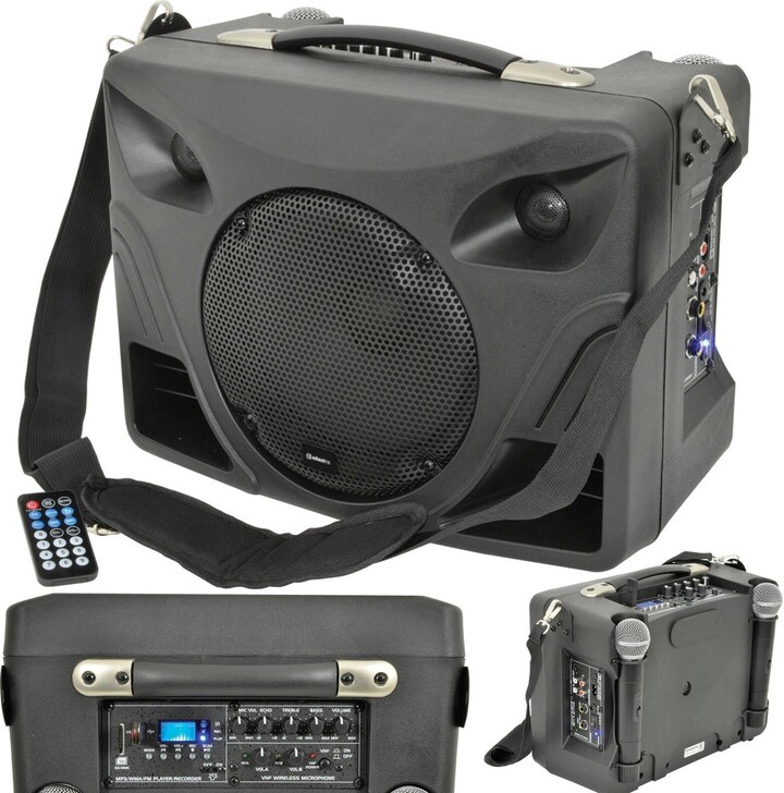 Loops 50W Portable Outdoor PA Speaker System Mobile Wireless Microphone