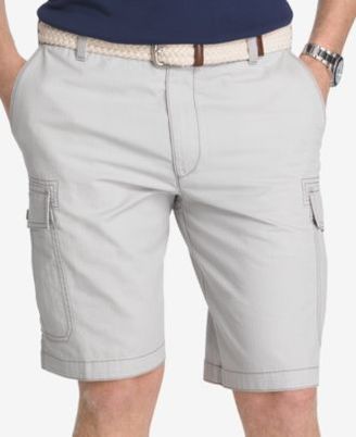 Izod Men's Cotton Seaside Cargo 10.5" Shorts