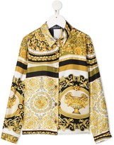 Thumbnail for your product : Versace Children Barocco-print silk shirt
