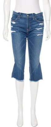 Elizabeth and James Distressed Straight-Leg Jeans
