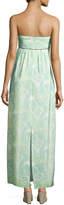 Thumbnail for your product : Sail to Sable Strapless Pleated Maxi Dress, Paisley Print