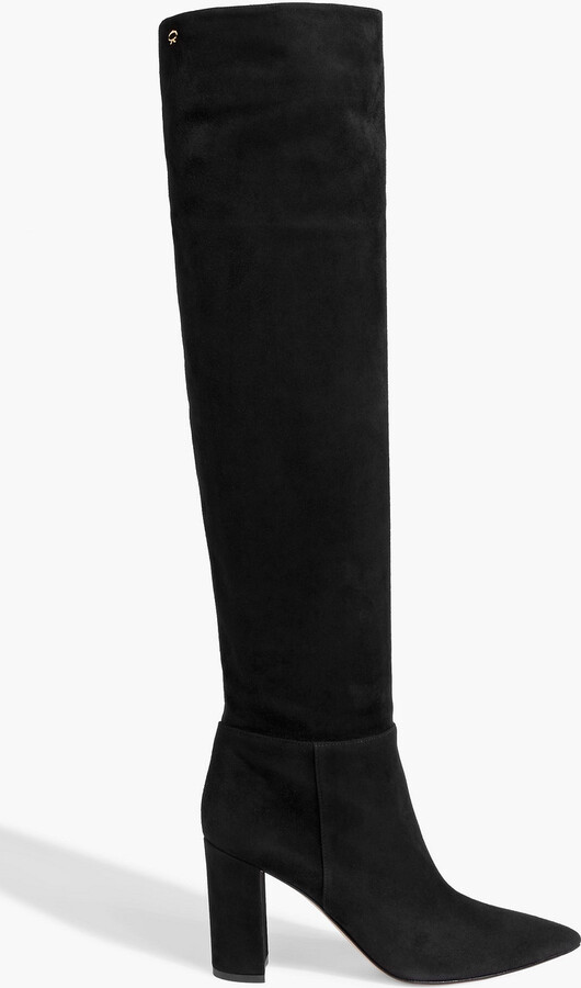 Gianvito Rossi Piper 85 suede over-the-knee boots