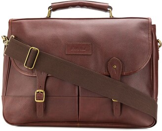 Barbour Foldover Buckled Strap Briefcase