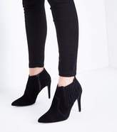 Thumbnail for your product : New Look Black Suede Pointed Western Shoe Boots