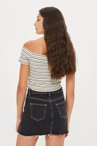 Thumbnail for your product : Topshop Moto zip a-line denim skirt