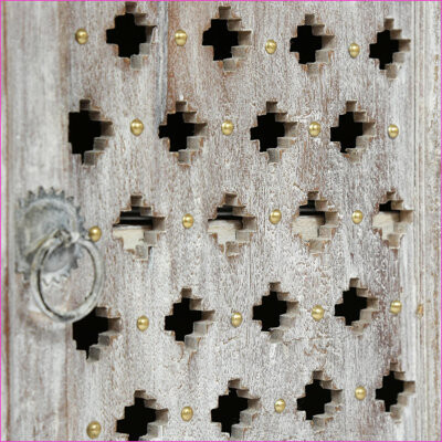 East Urban Home Boho Mango Wood Nightstand with 1 Drawer + 1 Cabinet