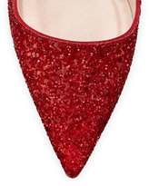 Thumbnail for your product : Kate Spade Licorice Glitter Point-Toe Pump, Red