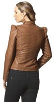 Thumbnail for your product : Xhilaration Junior's Puff Sleeve Faux Leather Motorcycle Jacket -Assorted Colors
