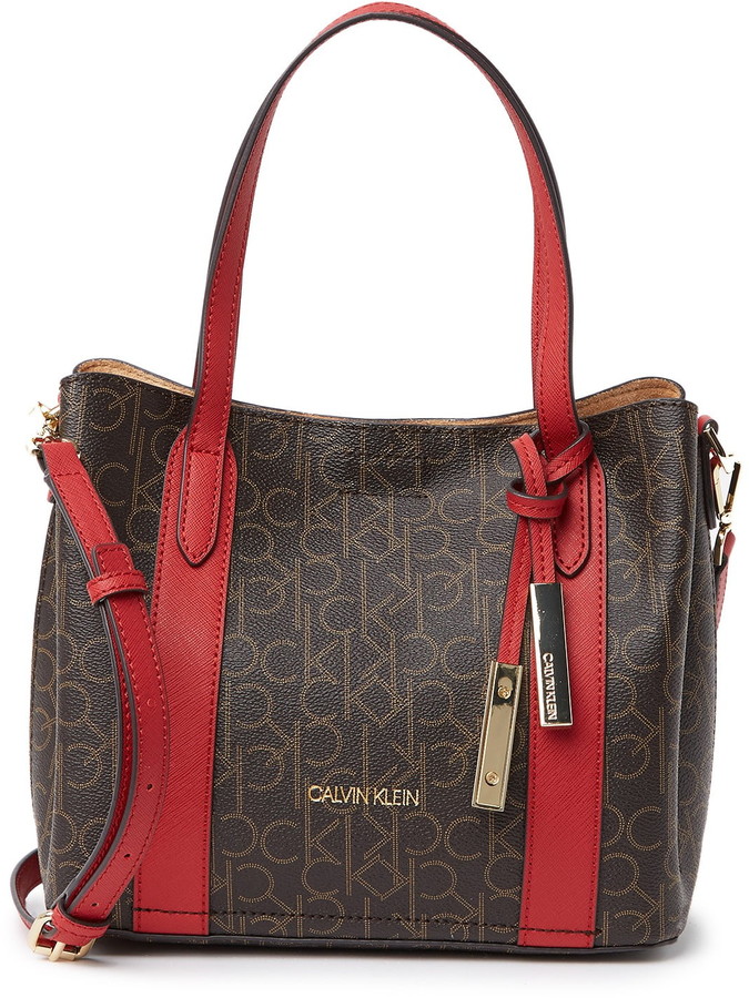 Calvin Klein Pindot Logo Satchel ShopStyle