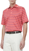 Thumbnail for your product : Peter Millar Striped Short-Sleeve Polo, Red/Blue