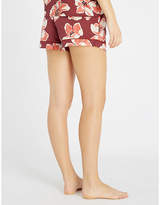 Thumbnail for your product : Desmond And Dempsey Floral-print cotton pyjama shorts