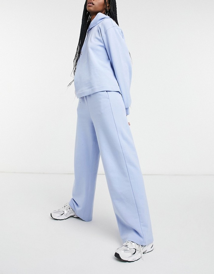 And other stories & organic cotton set wide leg sweatpants in light blue -  ShopStyle Activewear Pants