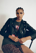 Thumbnail for your product : Urban Outfitters Faux Leather Cropped Moto Jacket