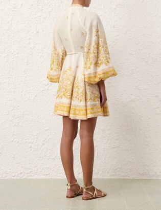 ZIMMERMANN Golden Buttoned Mini Dress リネン ミニドレス Zimmermann Golden Buttoned Mini Dress - ShopStyle