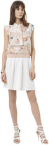 Thumbnail for your product : Rebecca Taylor Short Sleeve Enchanted Garden Top With Collar