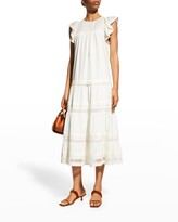 Thumbnail for your product : Marie Oliver Willow Tiered Lace-Inset Midi Dress