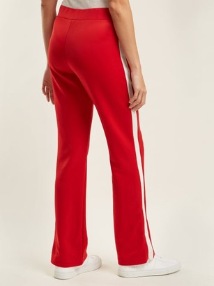 Moncler Side-stripe Wide-leg Jersey Track Pants - Red