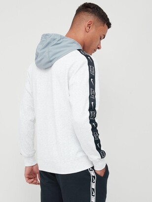 Nike Tape Pullover Hoodie - Grey - ShopStyle