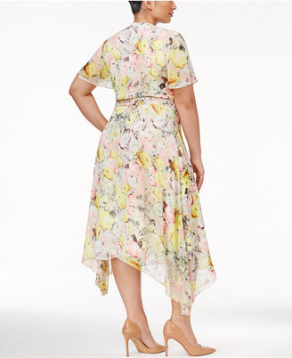 INC International Concepts Plus Size Floral-Print Wrap Dress, Only at Macy's