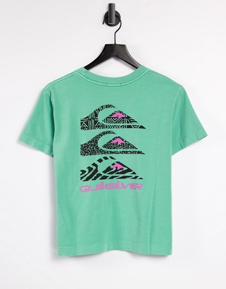 Quiksilver Colourful Land cropped T-shirt in green