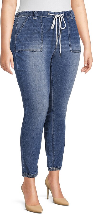 Gemma Rae Plus Mid Rise Pull On Jogger Jeans - ShopStyle