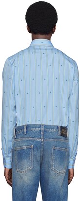 Gucci Cotton shirt with bee stripe fil coupe
