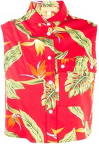 Thumbnail for your product : Thomas Laboratories Sires Cropped Hawaiian Button Down