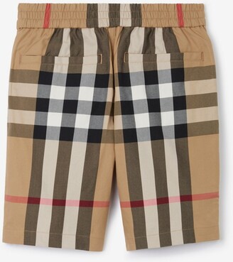 Burberry Childrens Check Cotton Shorts Size: 10Y