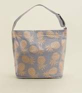 Thumbnail for your product : New Look Grey Metallic Pineapple Hobo Bag