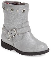 Thumbnail for your product : Flowers by Zoe 'Perry Flower' Boot (Walker & Toddler)