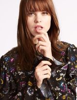 Thumbnail for your product : Marks and Spencer Printed Ruffle Front Long Sleeve Blouse