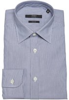 Thumbnail for your product : Z Zegna 2264 Z Zegna Z Zegna navy and white pinstripe cotton spread collar dress shirt