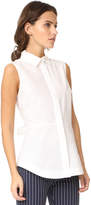 Thumbnail for your product : Derek Lam 10 Crosby Sleeveless Shirt with Lace Up Back