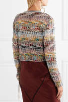 Thumbnail for your product : Missoni Cropped Crochet-knit Cardigan - Purple