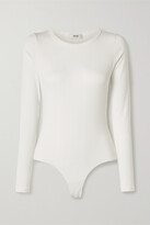 Thumbnail for your product : AGOLDE Leila Ribbed Stretch-micro Modal And Supima Cotton-blend Bodysuit - White