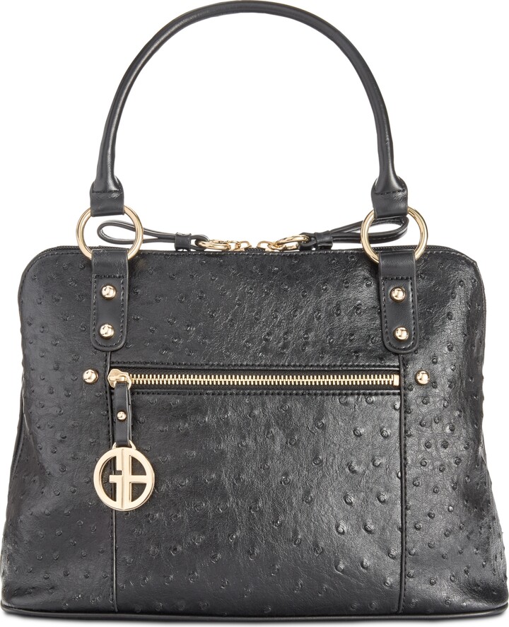 Giani Bernini Ostrich-Embossed Dome Satchel, Created for Macy's - ShopStyle