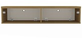 Thumbnail for your product : Manhattan Comfort Liberty 42.28 Mid-Century Modern Floating Office Desk With 2 Shelves In Cinnamon And Off White