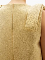 Thumbnail for your product : Emilia Wickstead Julie Bow-shoulder Metallic-cloque Gown - Gold