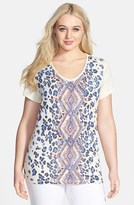 Thumbnail for your product : Lucky Brand Geo Leopard Print Tee (Plus Size)