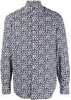 Thumbnail for your product : Barba Floral-Print Long-Sleeve Shirt