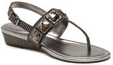 Thumbnail for your product : Arturo Chiang Illianna2 Metallic Glitter Wedge Sandals
