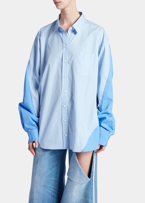Peter Do Two-Tone Twisted Oversized Shirt