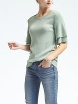 Thumbnail for your product : Banana Republic Todd & Duncan Cashmere Flutter-Sleeve Pullover