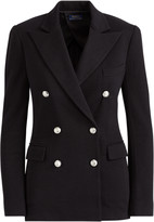 ralph lauren knit double breasted blazer