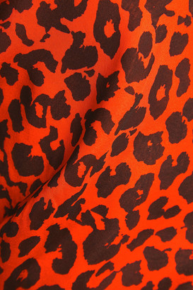 Mason by Michelle Mason Asymmetric Layered Leopard-print Silk-chiffon Maxi Dress