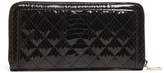 Thumbnail for your product : Love Moschino Quilted Snake Embossed Zip Around Wallet