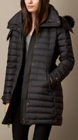 Thumbnail for your product : Burberry Fur Trim Down-filled Puffer Coat