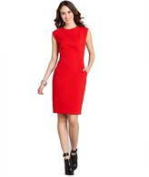 Thumbnail for your product : Lafayette 148 New York vermilion stretch wool 'Cosette' cap sleeve shift dress