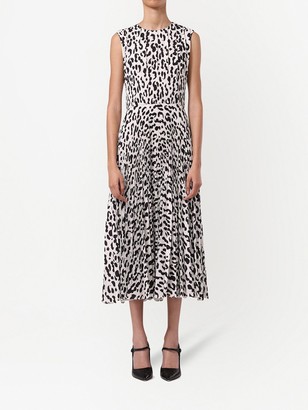 Jason Wu Collection Leopard-Print Pleated Dress