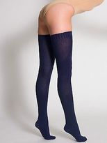 Thumbnail for your product : American Apparel RSASKTH-7 Cotton Solid Thigh High Socks Black White Red Navy